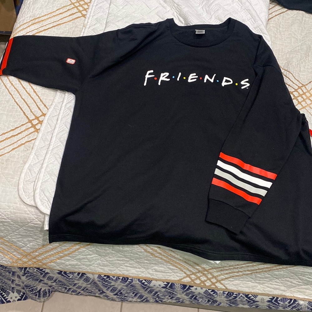 Friends long sleeve black and red shirt
